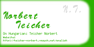 norbert teicher business card